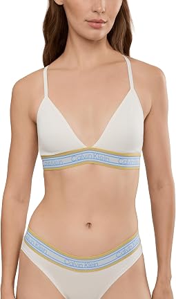 Icon Cotton Modal Stripe Triangle Bralette