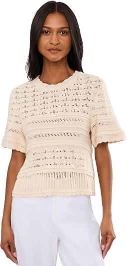 Multi Stitch Pointelle Sweater