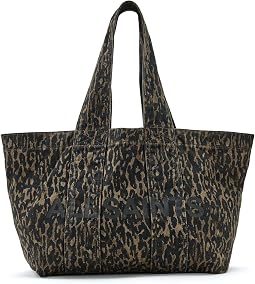Izzy Leopard Denim Tote