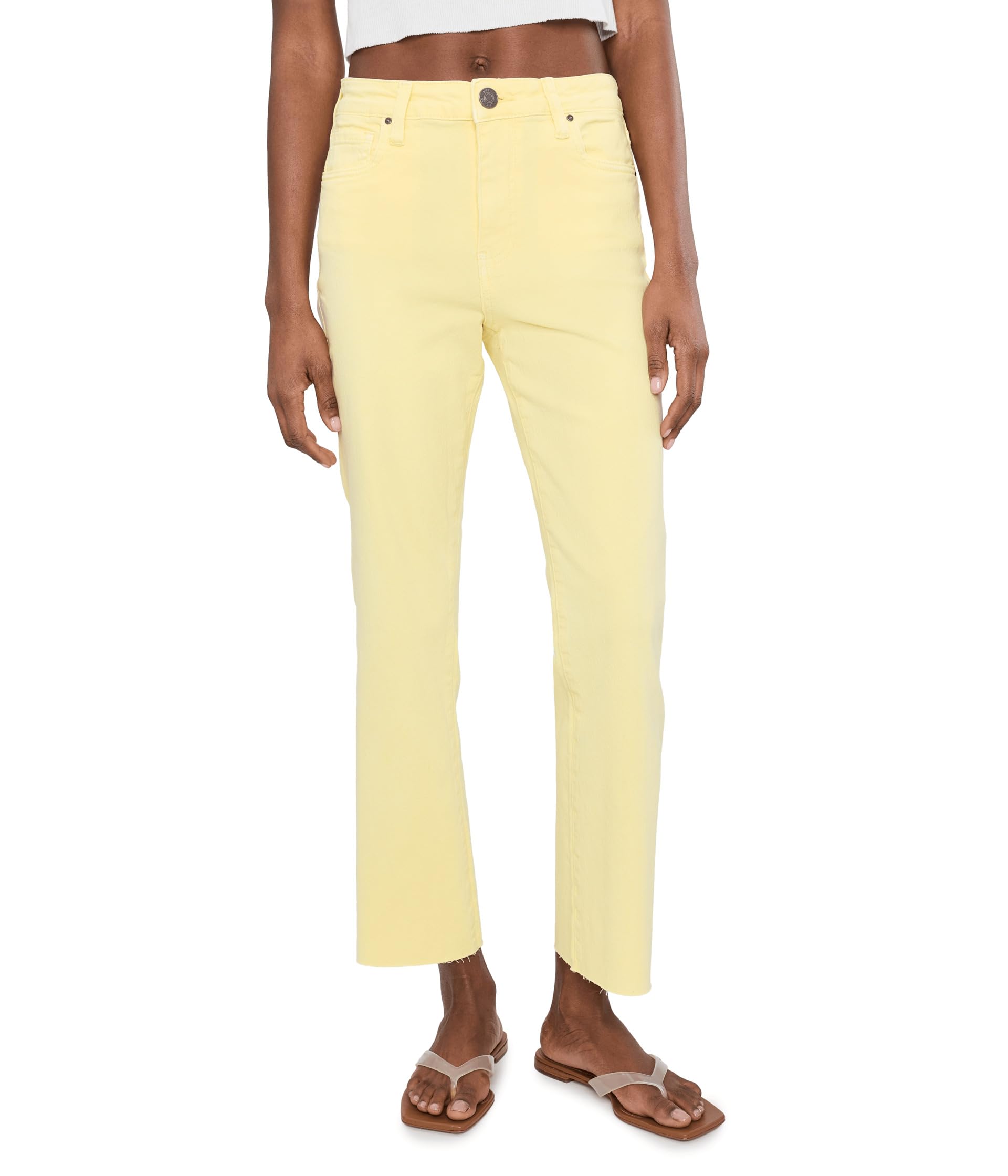 Kelsey High-Rise Ankle Flare with Raw Hem