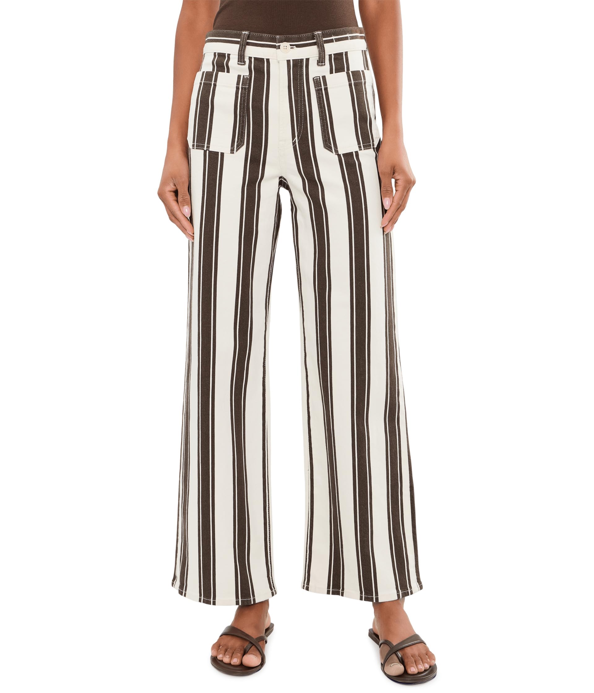 The Emmy Wide Leg Pants - Stripe