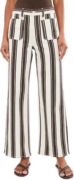 The Emmy Wide Leg Pants - Stripe