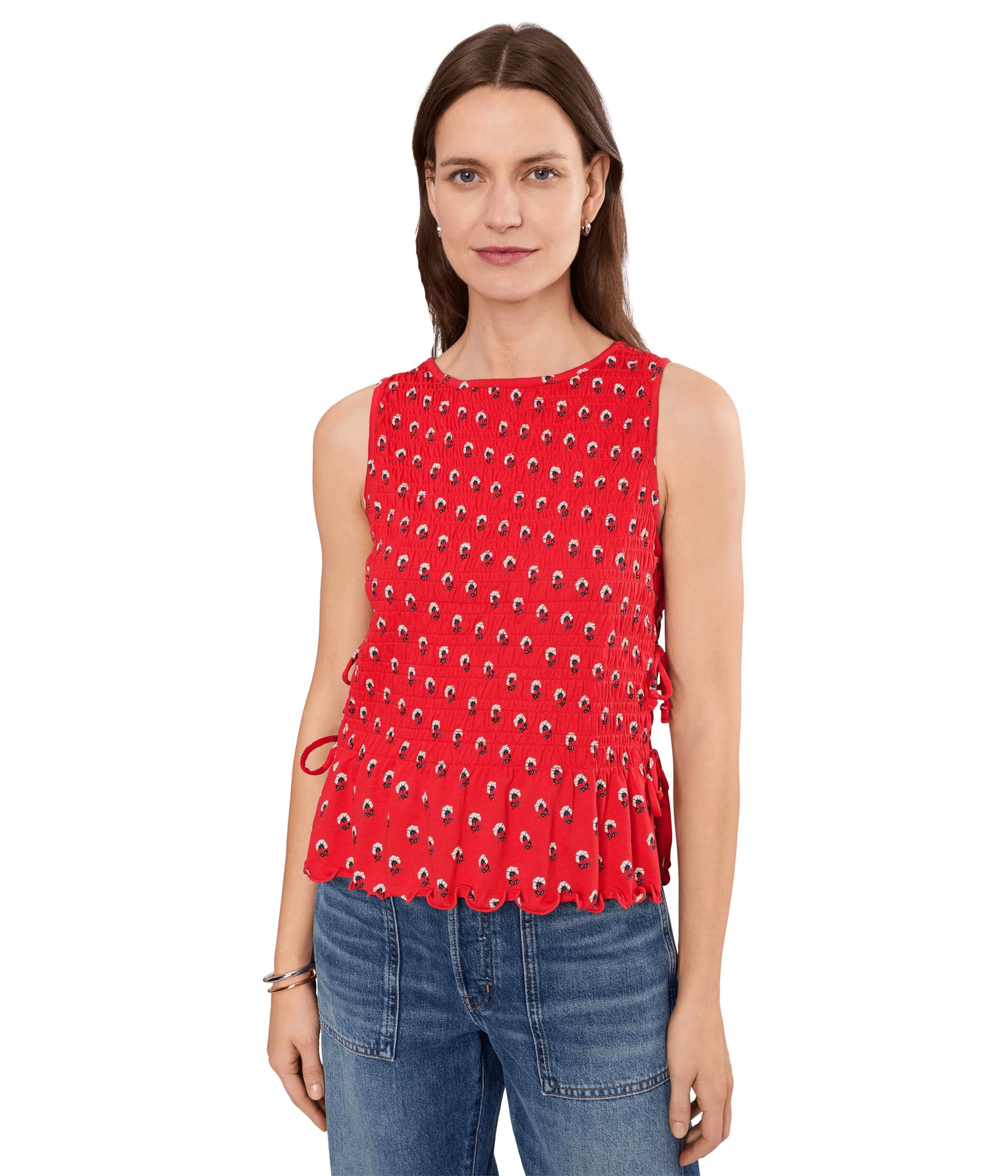 Танк-топ Madewell Side Tie Smocked