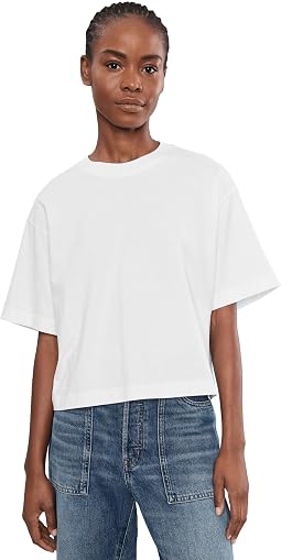 Женский укороченный хлопковый джерси-топ Boxy Crop Tee