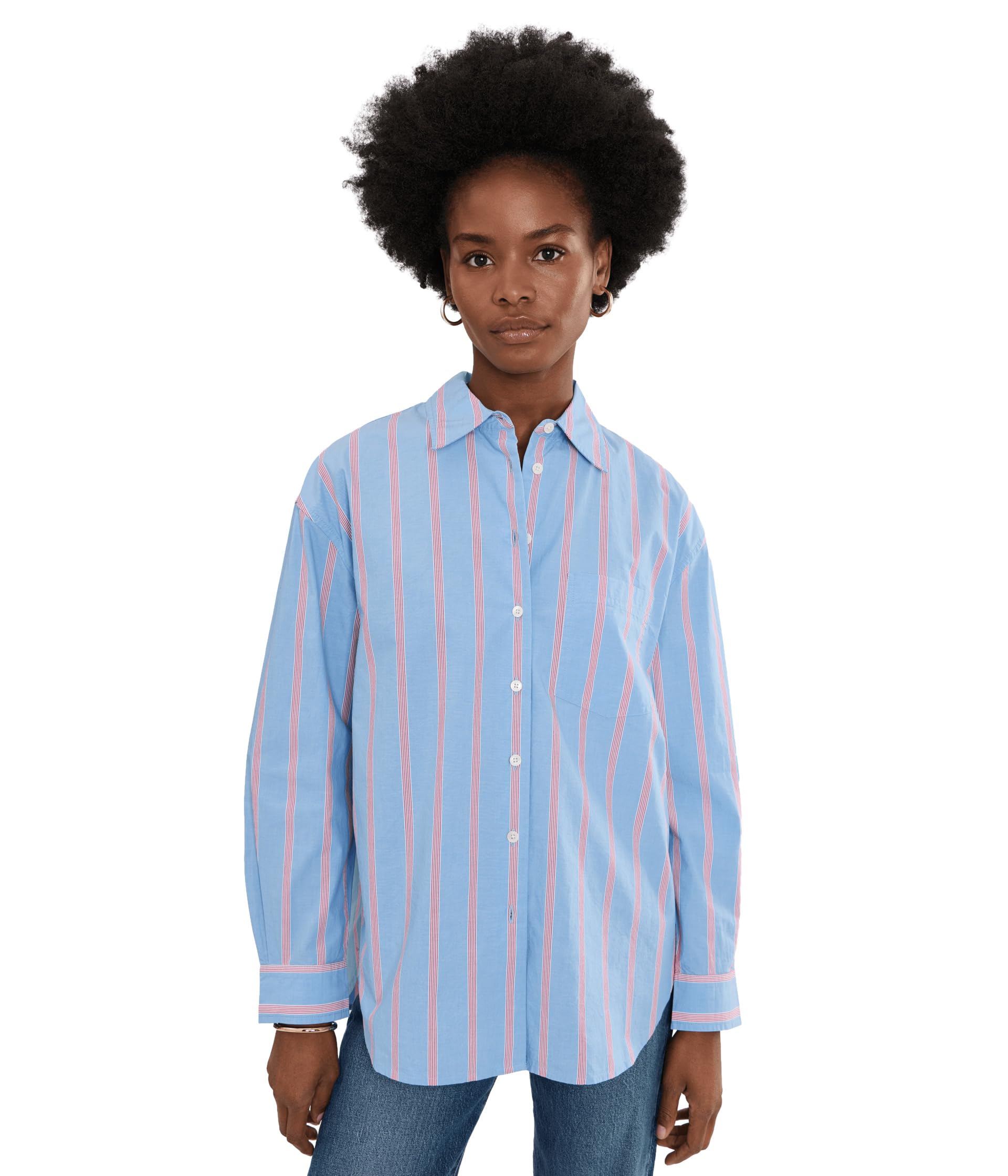 Рубашка Madewell Easy Shirt - Midweight Washed Poplin