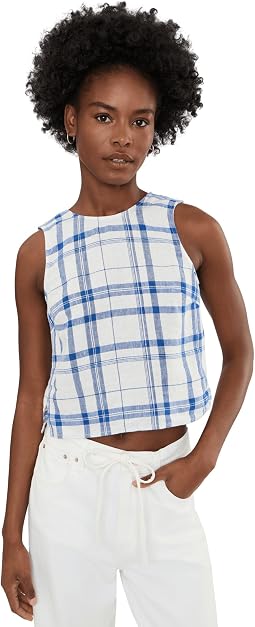Oversized Blue/White Plaid