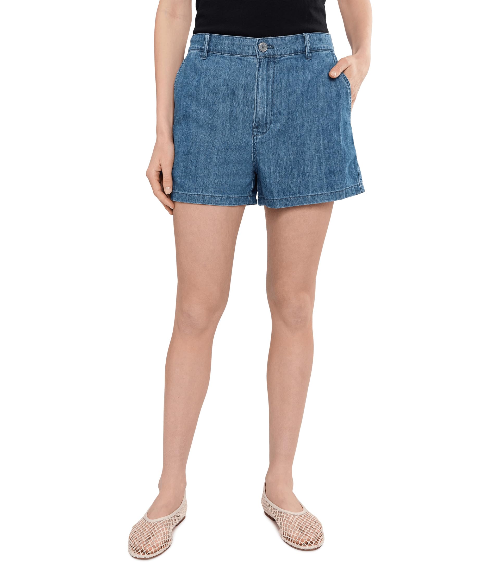 Zoe Shorts with E Back - Denim