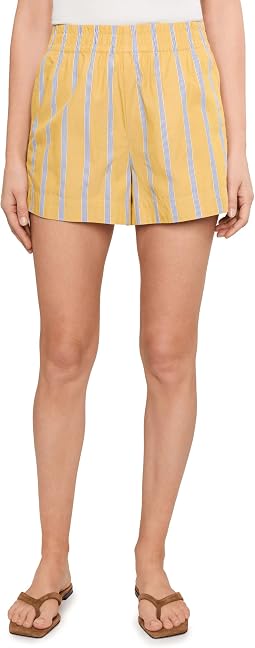 E Waist Pull-On Shorts - Washed Poplin