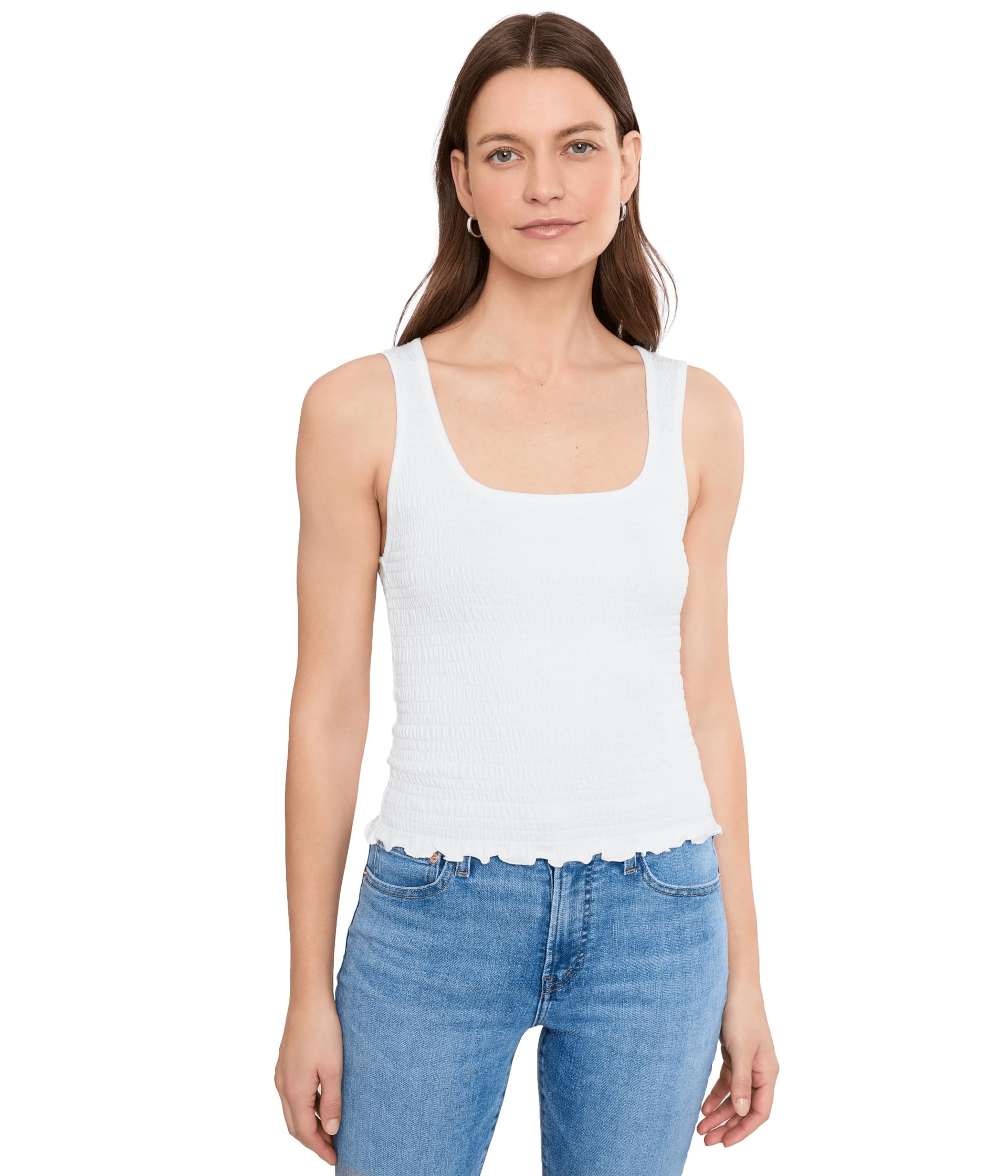 Топ Scoop Neck Smocked