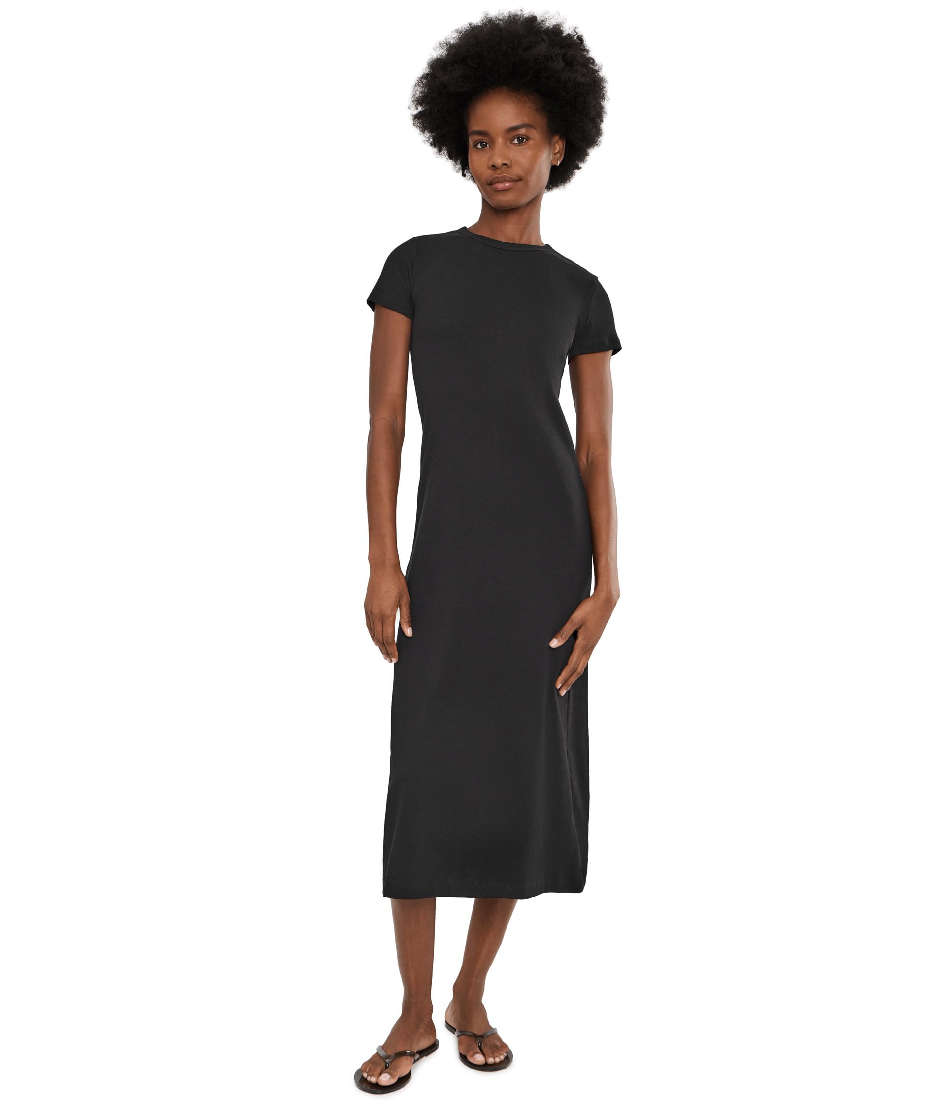 Madewell Женское макси-платье Andy Short Sleeve Crew Neck, 1X1