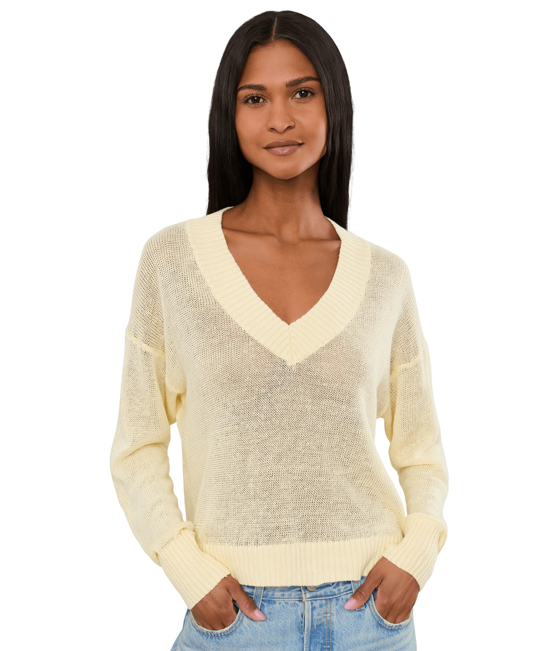Женский льняной пуловер Arline V-neck