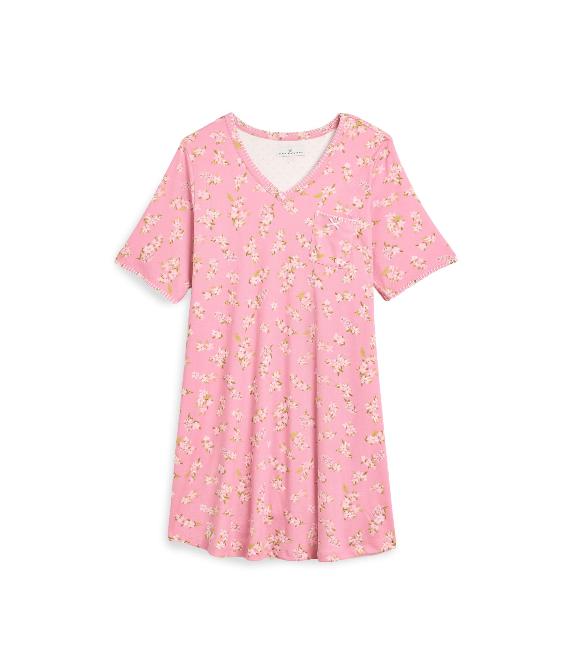 Plus Size Sleepdress With Blanket Stitching