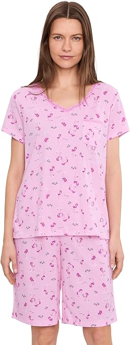 Karen Neuburger V-Neck Tee & Bermuda Shorts пижама Женский