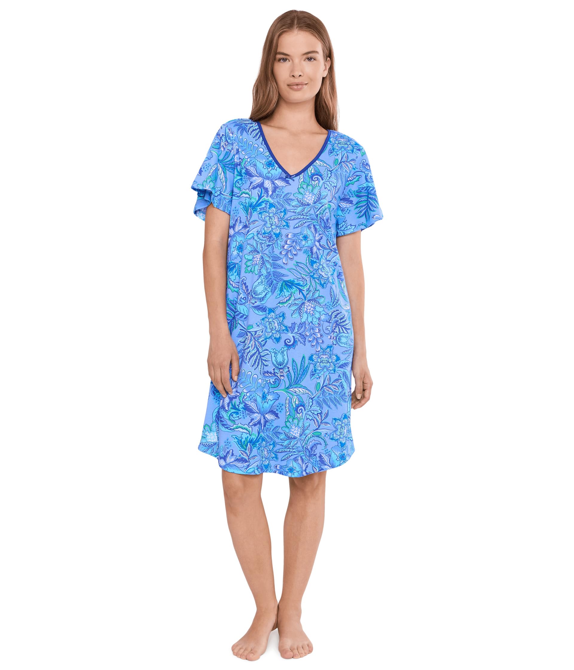 Женское платье со рукавами-крылышками Flutter Sleeve Sleepdress
