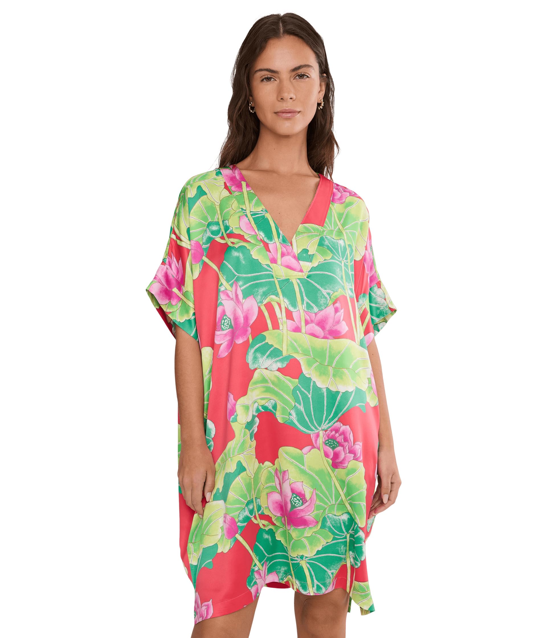 Ascendant Lotus Printed Satin Sleepshirt
