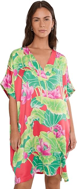 Ascendant Lotus Printed Satin Sleepshirt