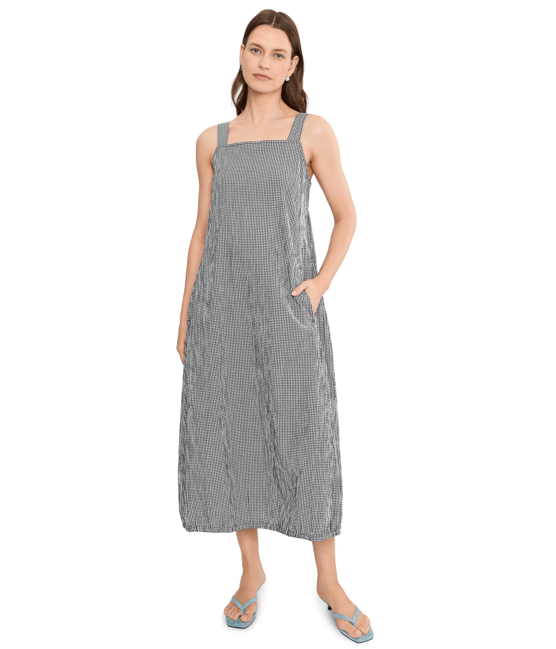 Платье Eileen Fisher Organic Cotton Pucker Check Lantern