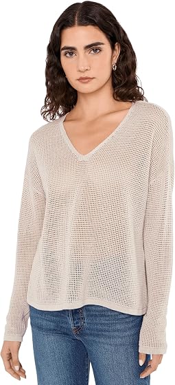Organic Linen Cotton V-Neck Sweater