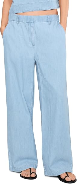 Женские брюки из легкого органического хлопка Denim High-Waisted Full Length