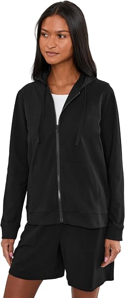 Pima Cotton Stretch Jersey Hooded Jacket
