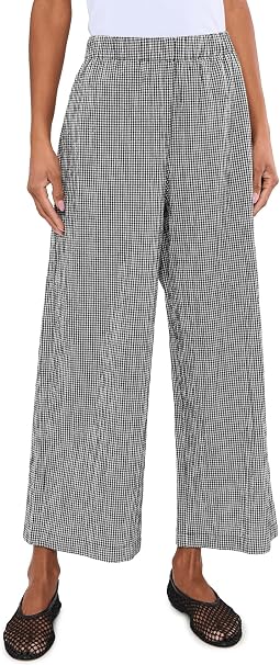 Широкие брюки Eileen Fisher Organic Cotton Pucker Check Ankle