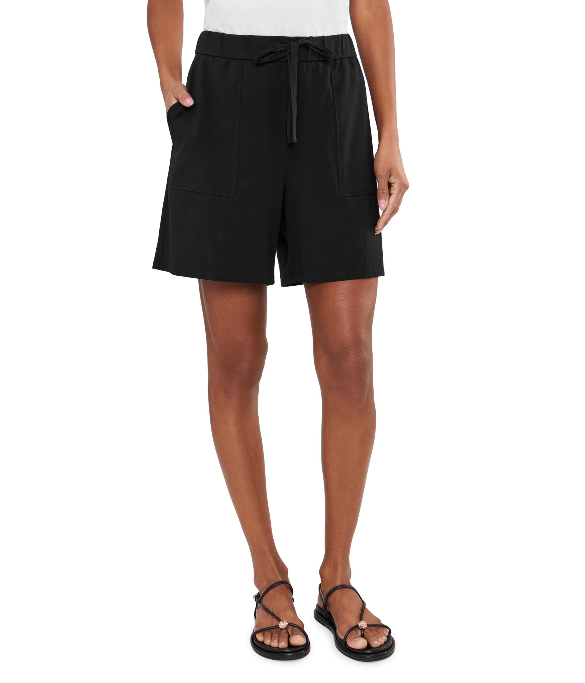 Pima Cotton Stretch Jersey Shorts with Drawstring