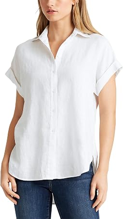 Lauren Ralph Lauren Petite Linen Short Sleeve Shirt рубашка Женская Petite