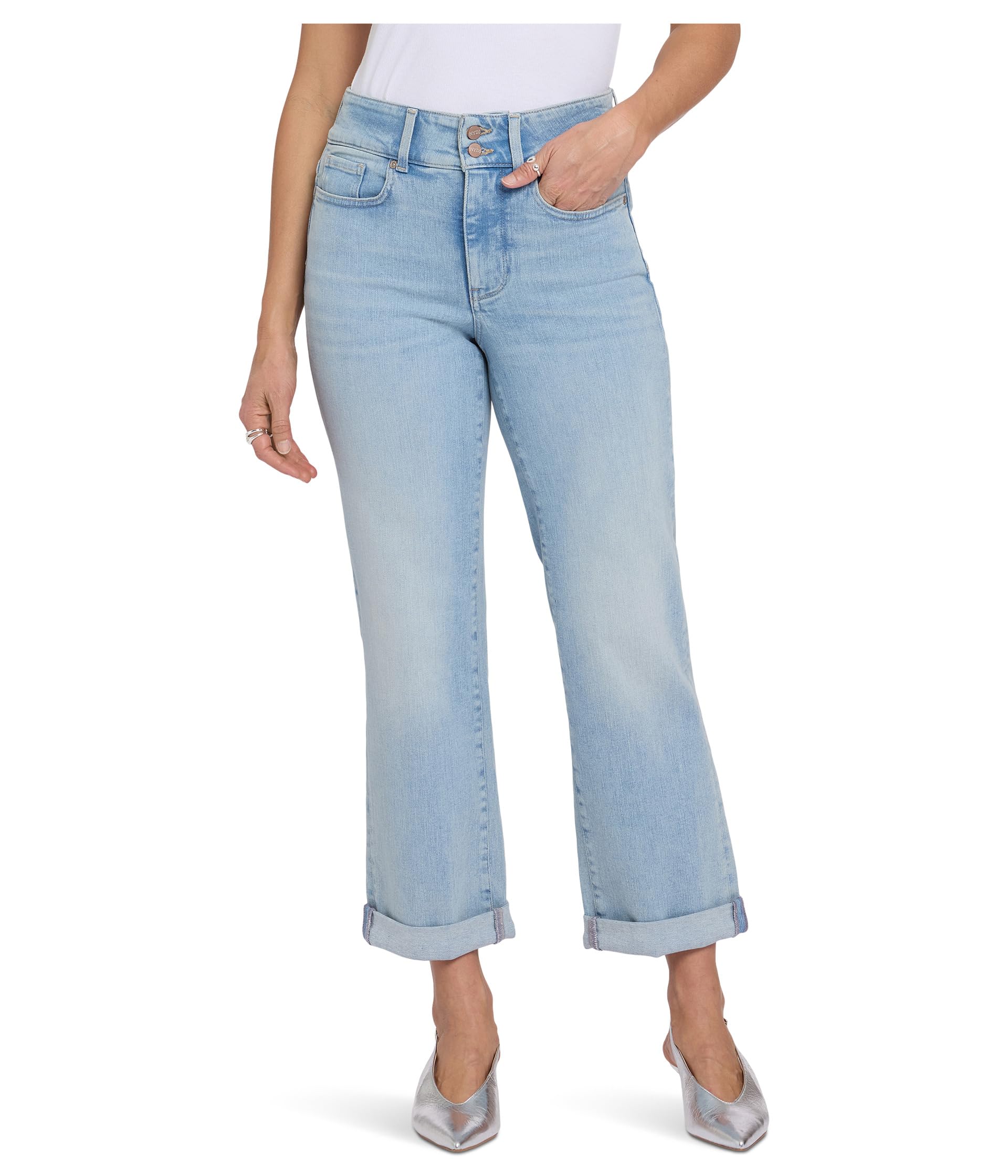 Джинсы NYDJ Petite Bailey Straight Crop Re-New