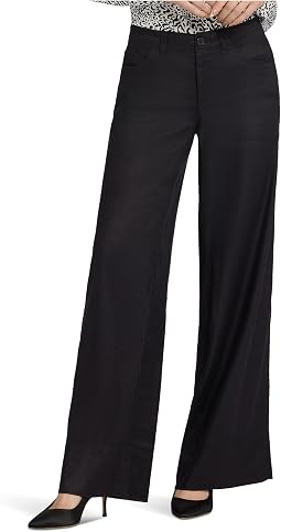 Petite Five-Pocket Wide Leg Trouser Pants