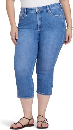 Женские джинсы Plus Size Chloe Capri с разрезом сбоку