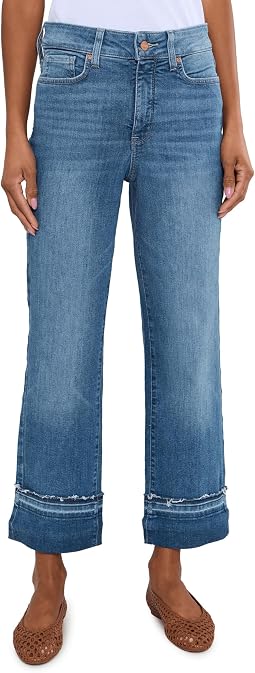 Джинсы NYDJ Petite Bailey Relaxed Straight Ankle Raw Cuff