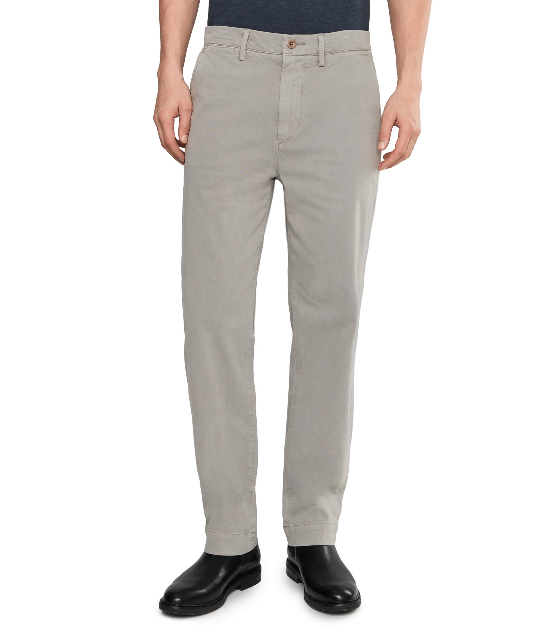 Archie Sueded Straight Trouser Pants Sulfur Classic Grey