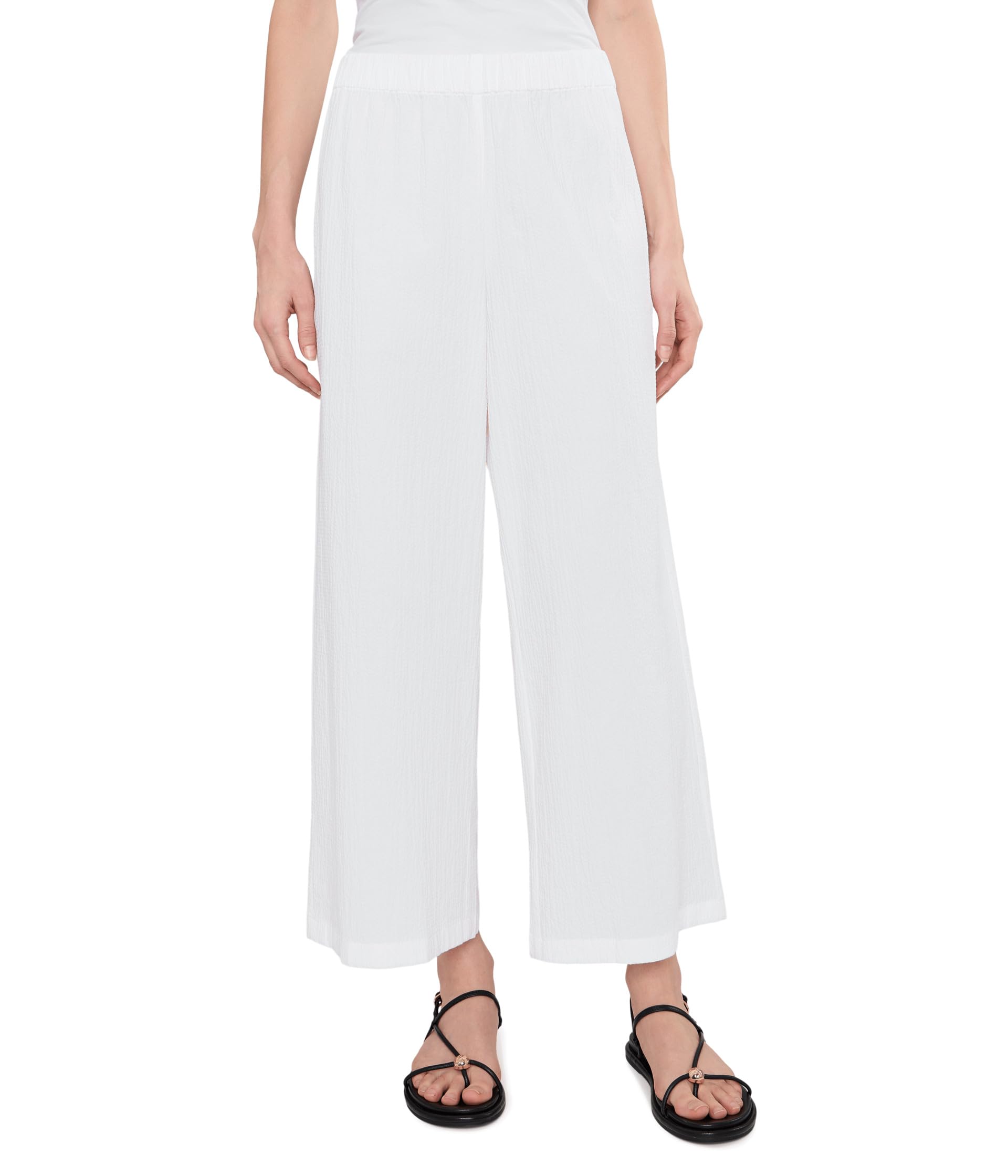 Eileen Fisher Organic Cotton Pucker Ankle Wide брюки