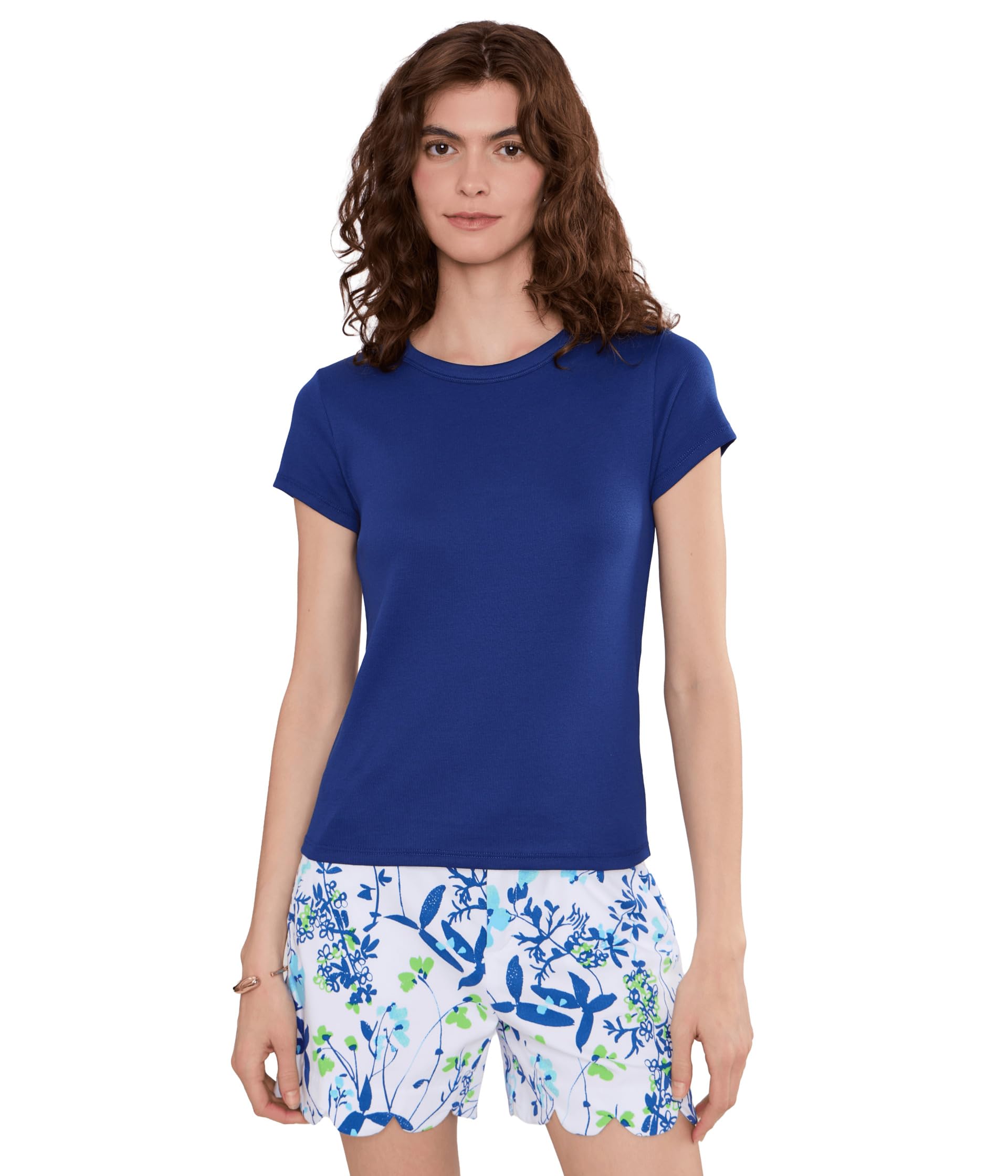 Женский трикотажный топ Eileen Fisher Organic Cotton Stretch Rib Crew Neck