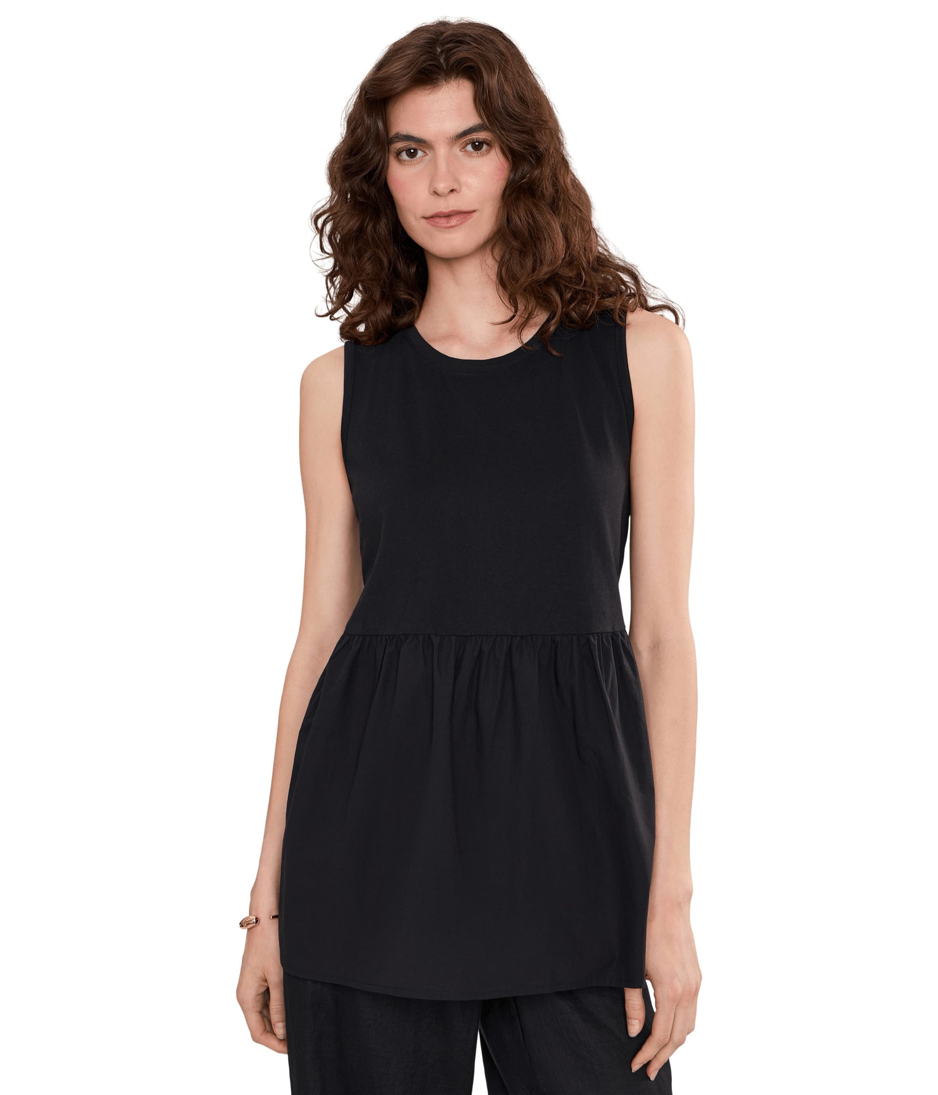 Eileen Fisher Женский туник из поплина из органического хлопка