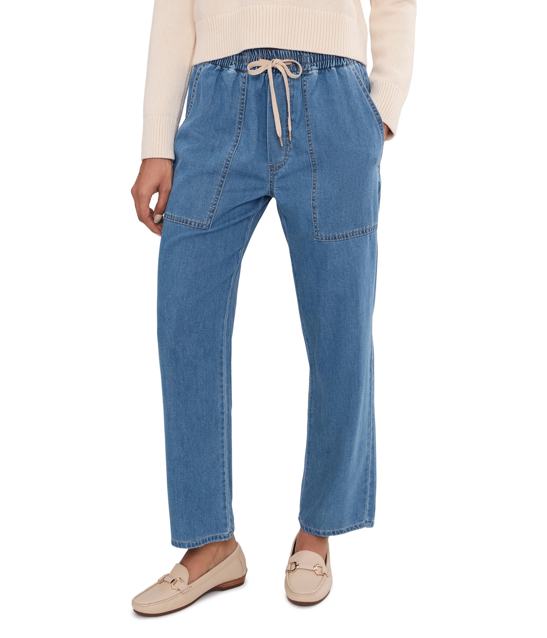 Easy Mid-Rise Pull-on Crop Jeans 27" Inseam