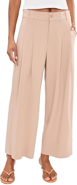 Женские брюки High-Rise Pleated Wide Leg Crop Trouser 27" Inseam
