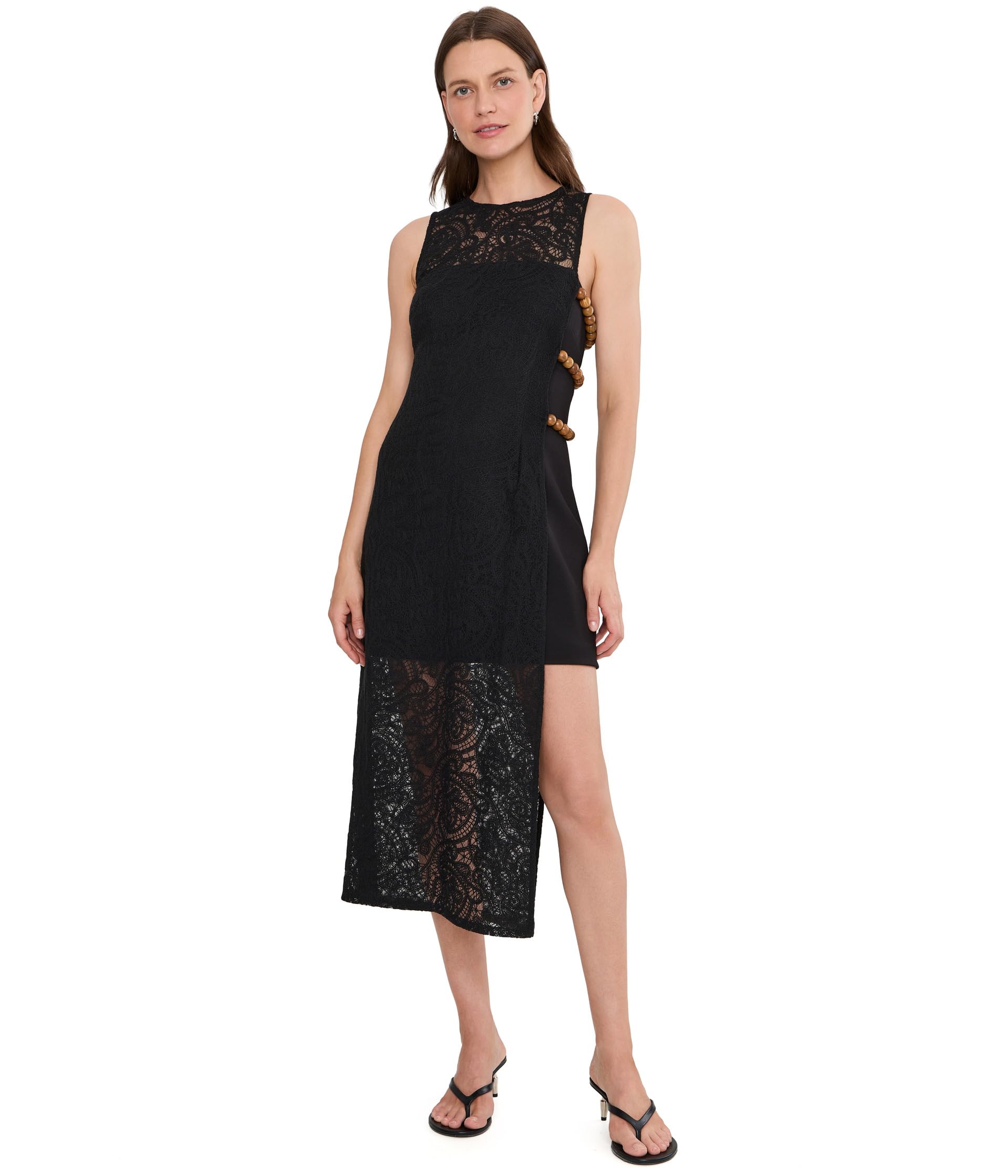 Adrianna Papell Shift Midi Knit Dress Женский
