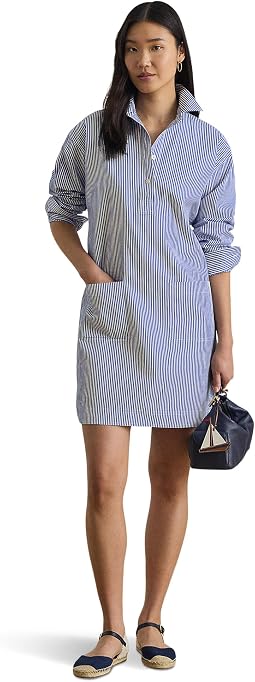 Рубашка-платье Lauren Ralph Lauren Striped Cotton Broadcloth
