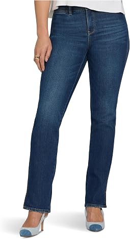 NYDJ Petite Marilyn Straight Side Slit Jeans Женский