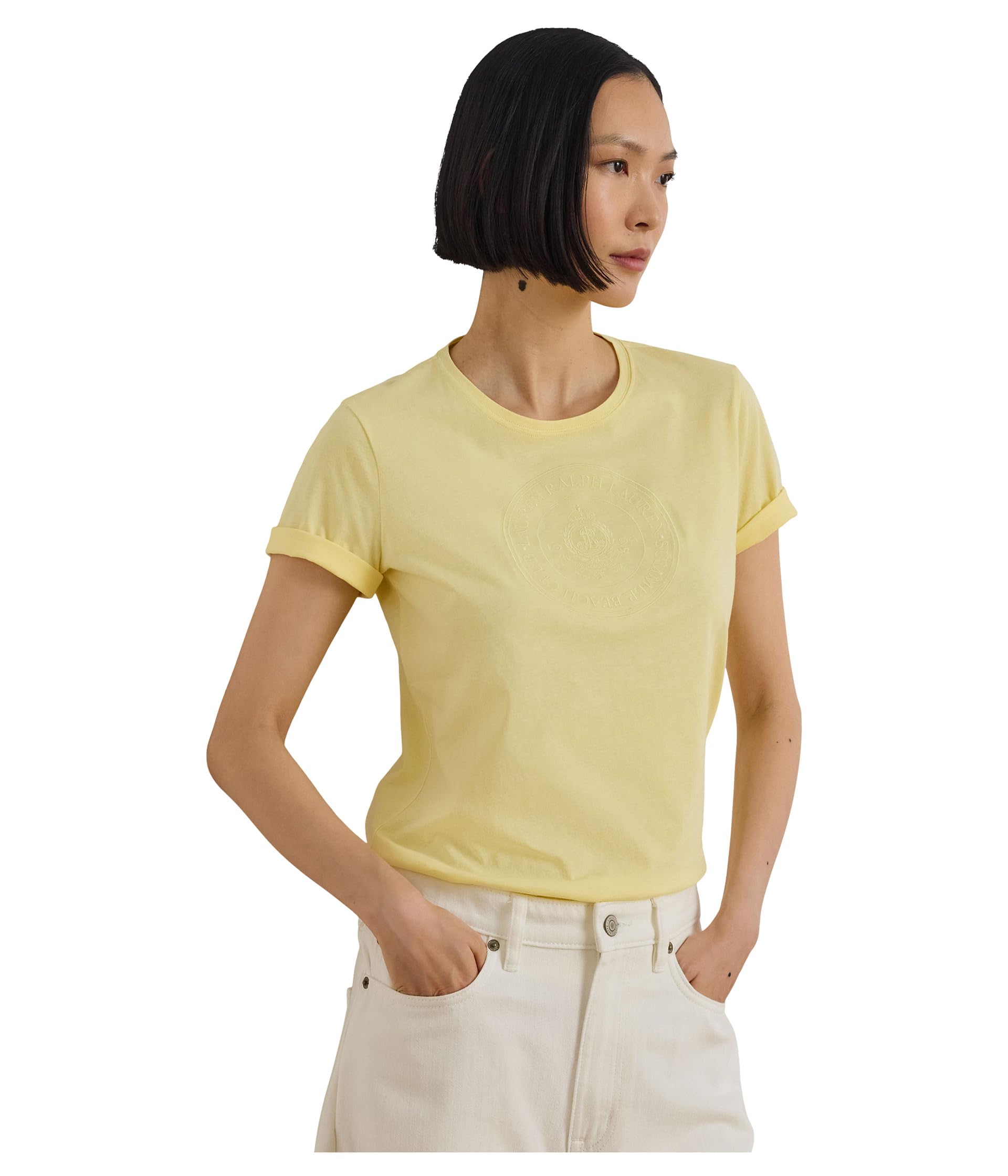 Embroidered-crest Cotton Jersey Tee
