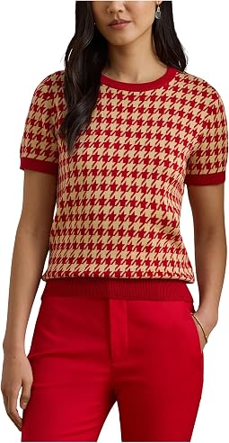Lauren Ralph Lauren джемпер в ромбик Short Sleeve Sweater