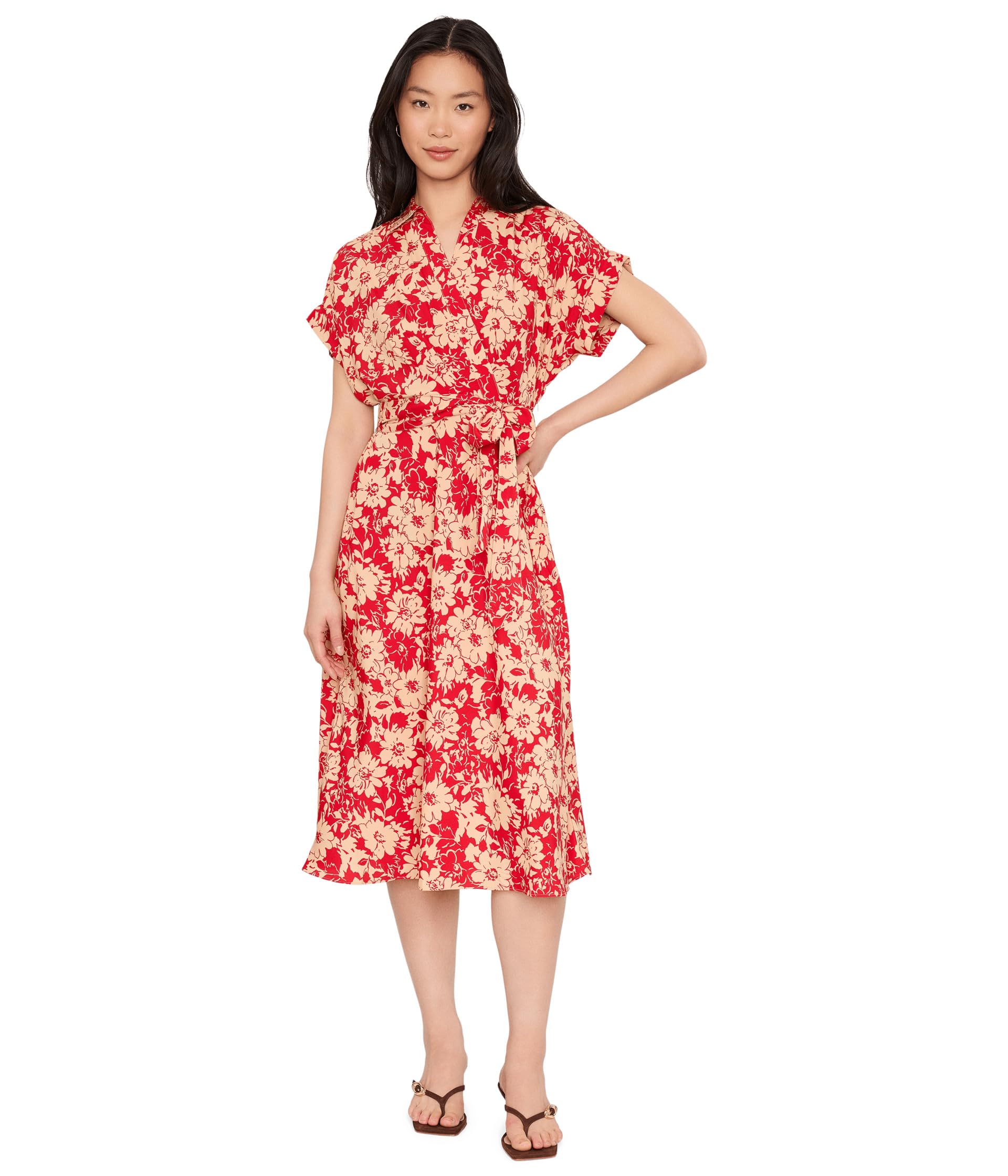 Платье Petite Floral Belted Crepe Женское