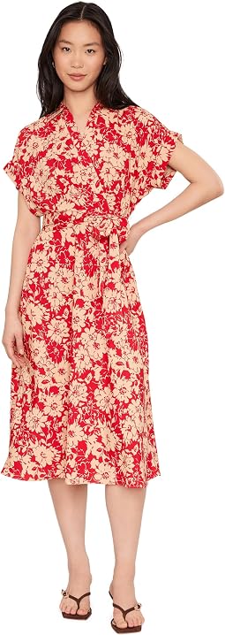Платье Petite Floral Belted Crepe Женское