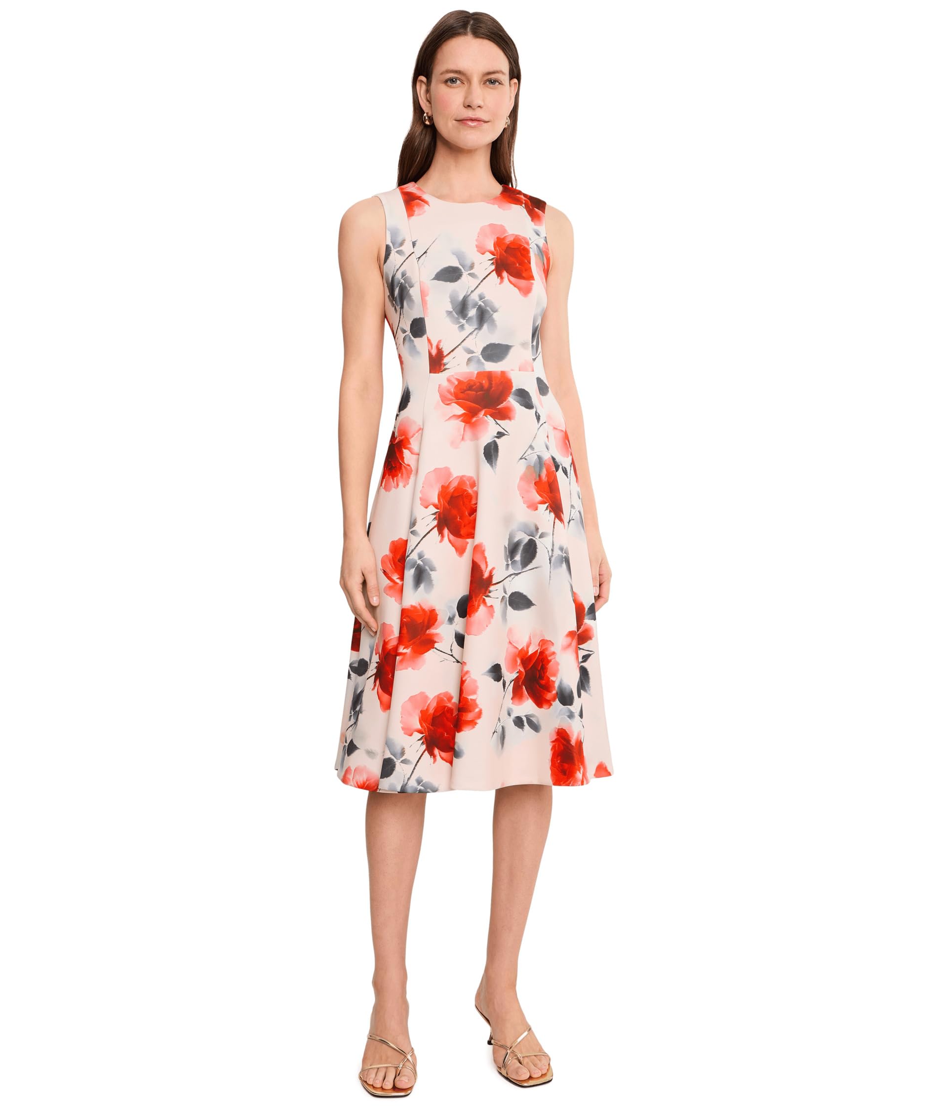 Женское платье А-силуэта Scuba Sleeveless Floral