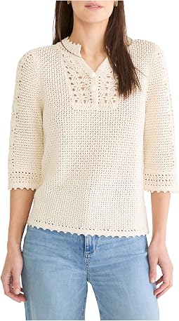 Вязаный свитер Crochet Mesh