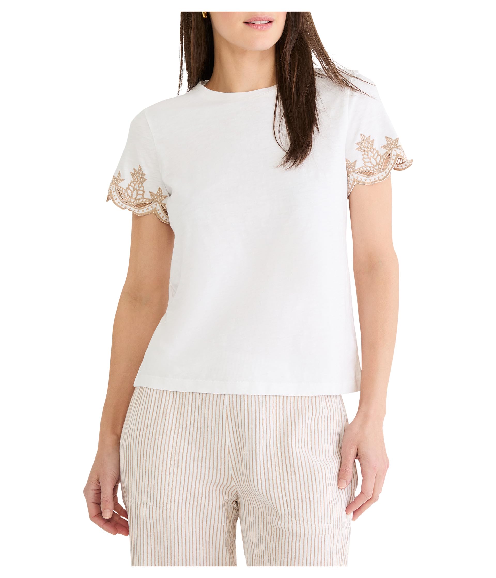 Deco Sleeve Cotton Slub Tee