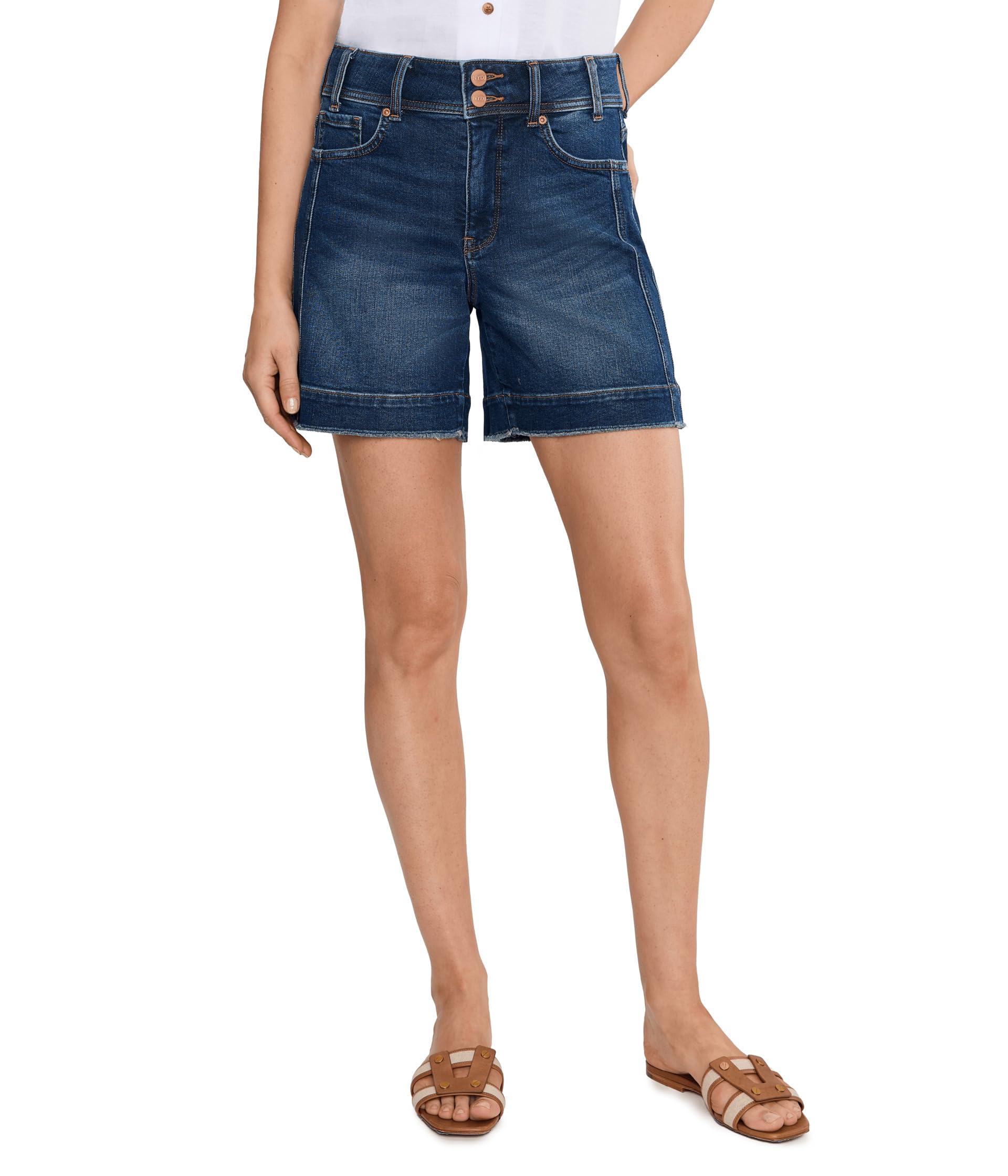 Шорты NYDJ Berkyn Relaxed Denim Fray Hem