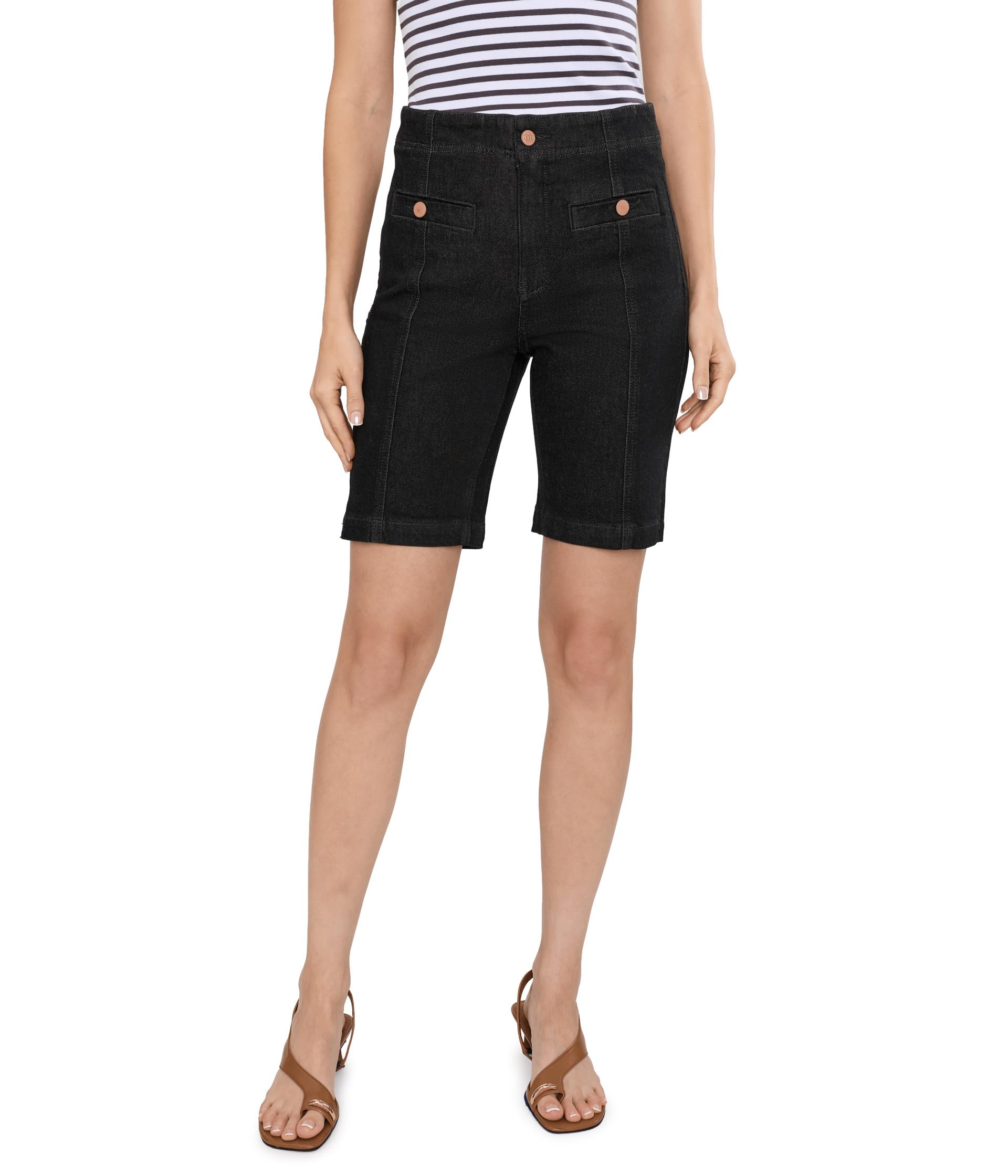 Ella Denim Button Welt Pocket Shorts