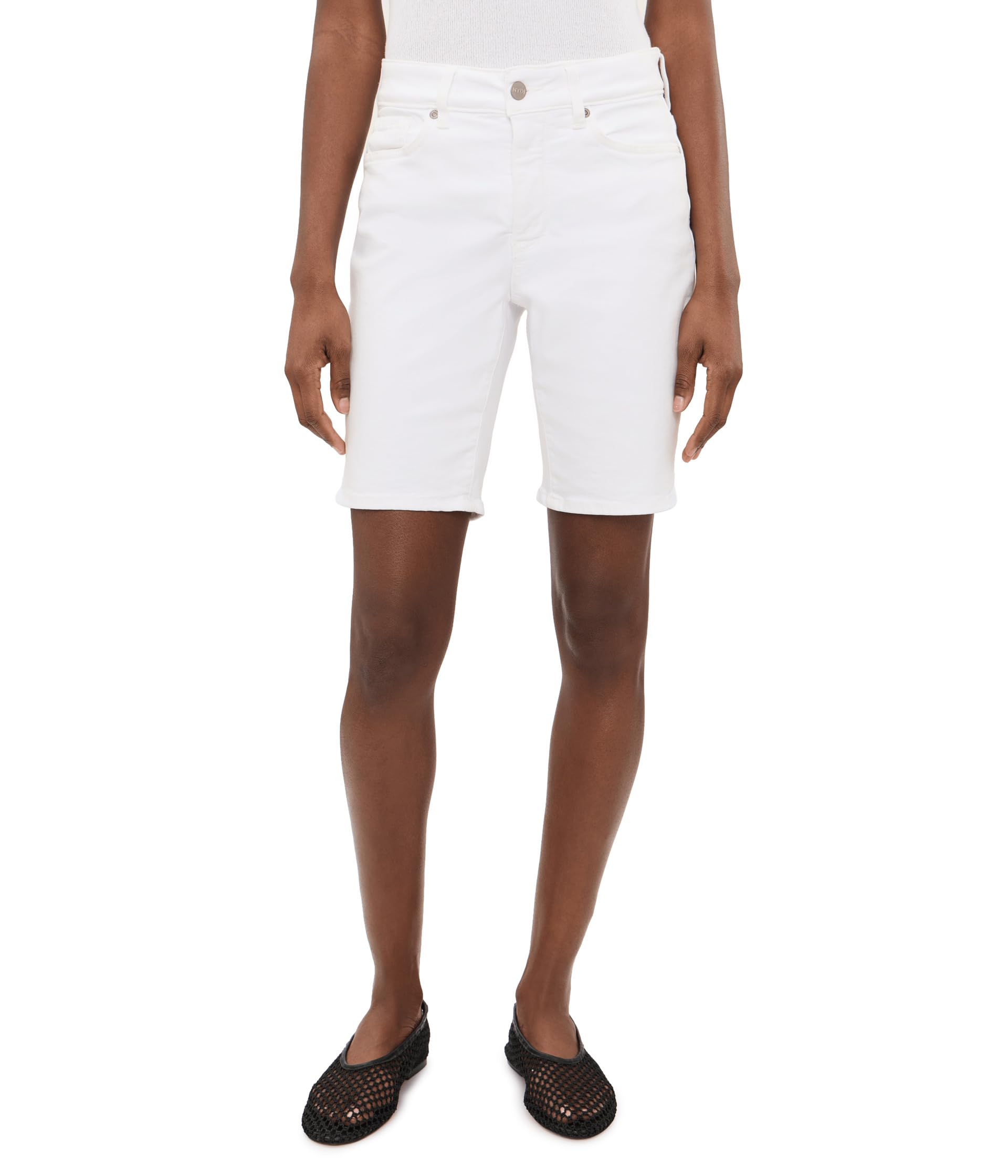 Ella Denim Side Slit Shorts